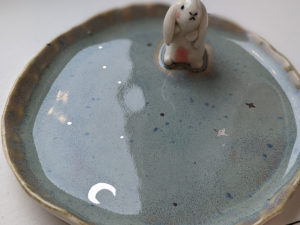 porcelain bunny tray