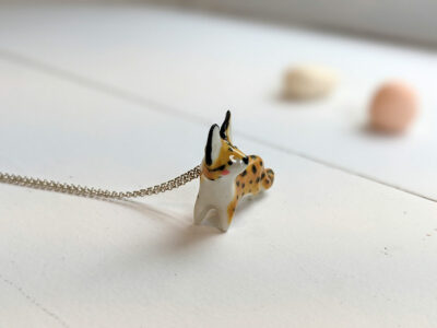 Porcelain Serval Pendant - Image 3