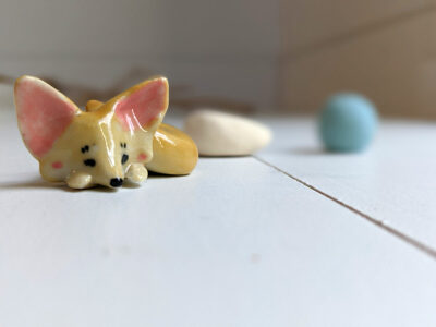 Sleeping Fennec Fox Figurine - Image 6
