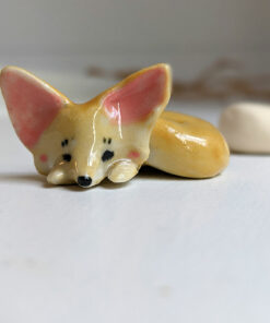 Sleeping Fennec Fox Figurine
