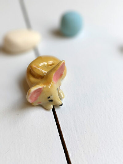 Sleeping Fennec Fox Figurine - Image 3