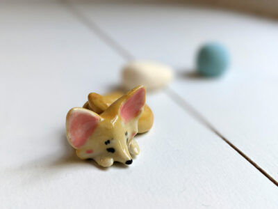 Sleeping Fennec Fox Figurine - Image 2