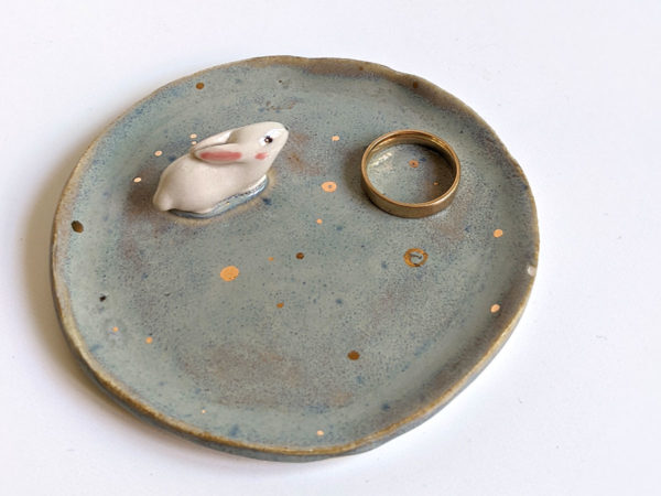 porcelain bunny tray