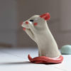 figurine rat blanc