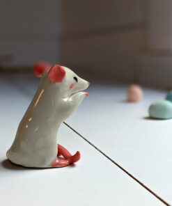 figurine rat blanc