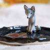 wolf porcelain jewelry tray