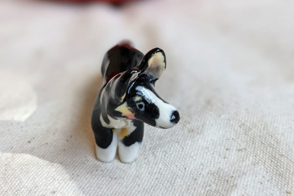 Corgi cardigan porcelaine