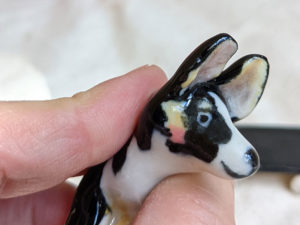 Corgi cardigan porcelaine