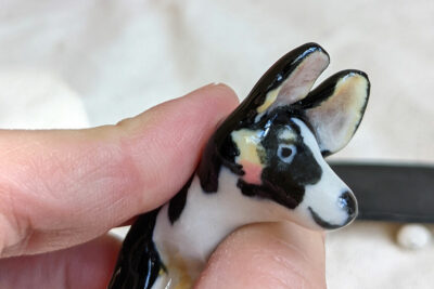 Corgi cardigan porcelaine