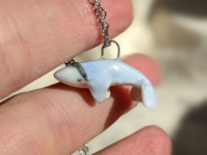 blue whale eyepatch pendant