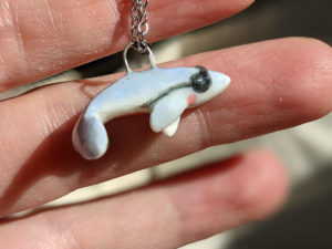 blue whale eyepatch pendant