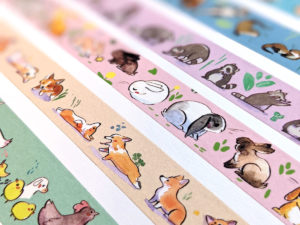 cute animal pattern washi tape