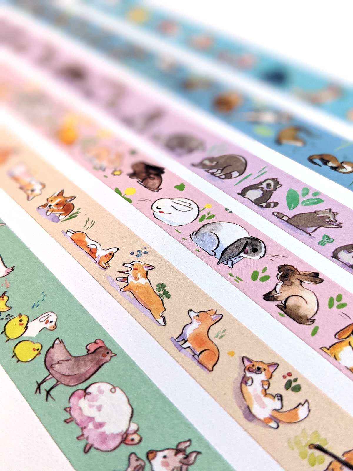 cute animal pattern washi tape