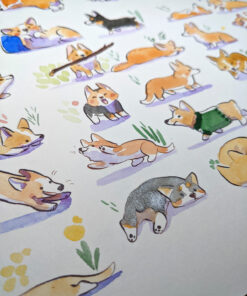 corgi watercolor
