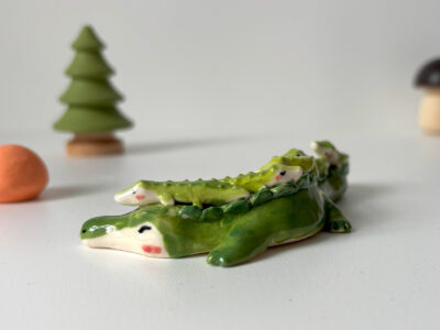Figurine Porcelaine - Maman Crocodile – Image 4