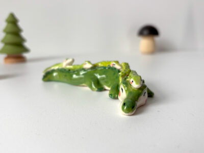 Figurine Porcelaine - Maman Crocodile – Image 3