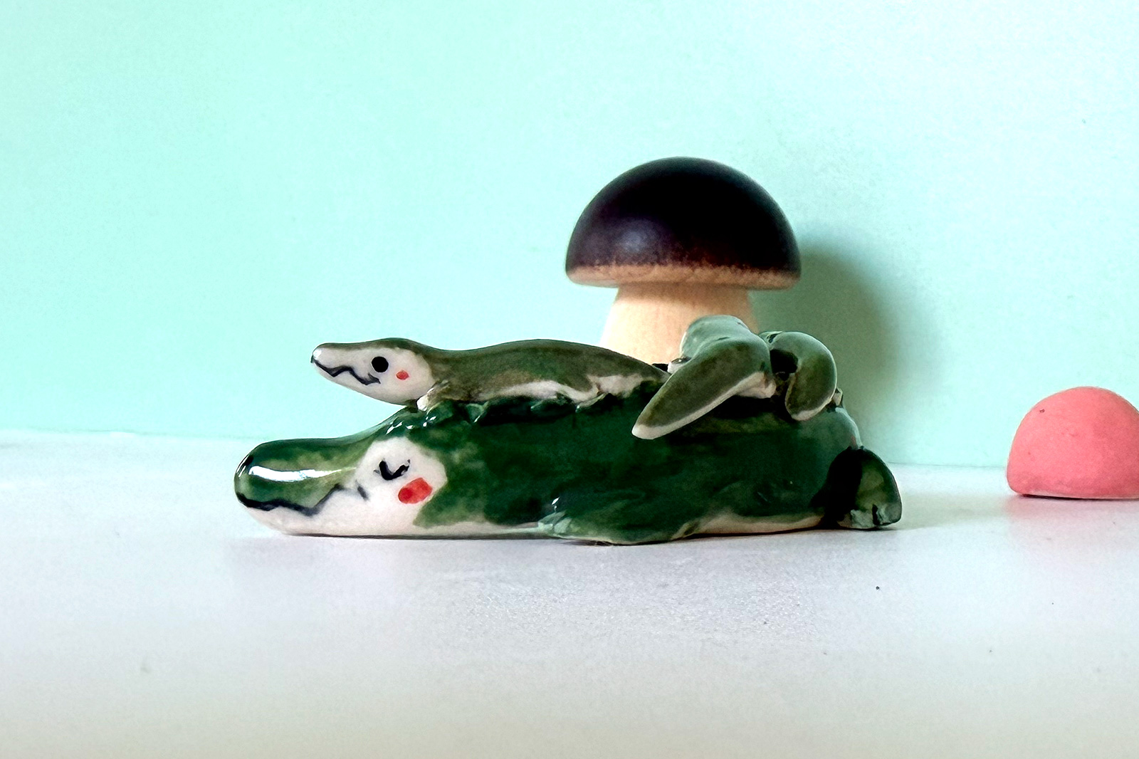 Alternative view of Porcelain Figurine - Crocodile Mama