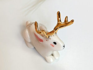 jackalope gold antlers figurine