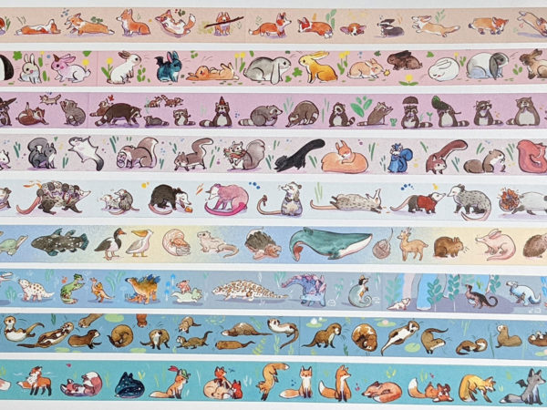 cute animal pattern washi tape