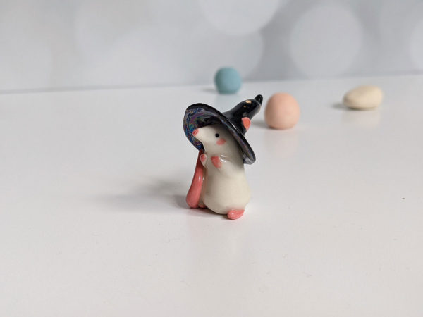 Porcelain Rat Witch Handmade Figurine