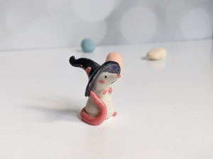 Porcelain Rat Witch Handmade Figurine