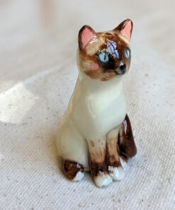 Porcelain Cat Figurine - Seal Point sitting