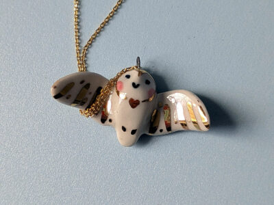 Pendentif chouette effraie dorée - Ailes - B – Image 5