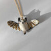 horned owl pendant porcelain