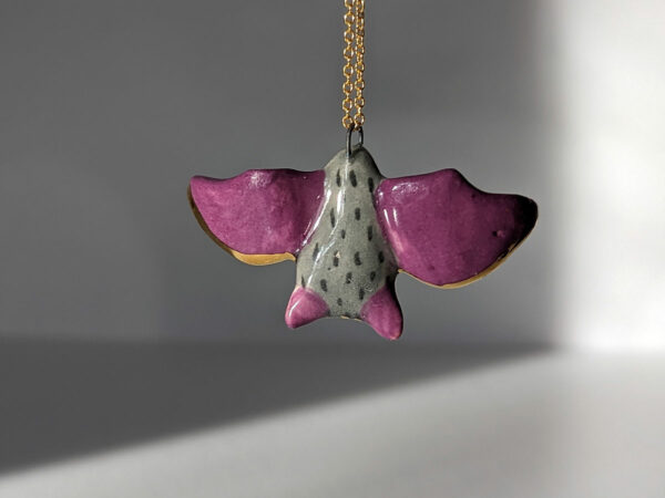 porcelain bat pendant