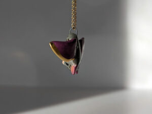 porcelain bat pendant
