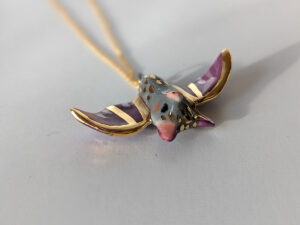 porcelain bat pendant