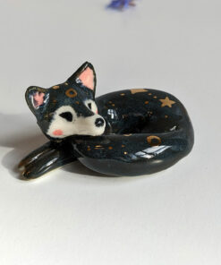 sleepy fox figurine night