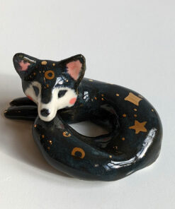 sleepy fox figurine night
