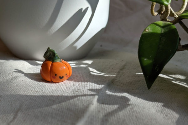 porcelain pumpkin figurine cute