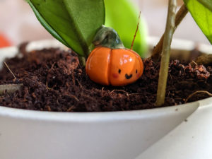 porcelain pumpkin figurine cute