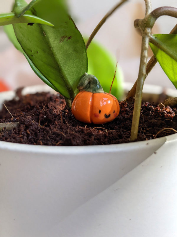 porcelain pumpkin figurine cute