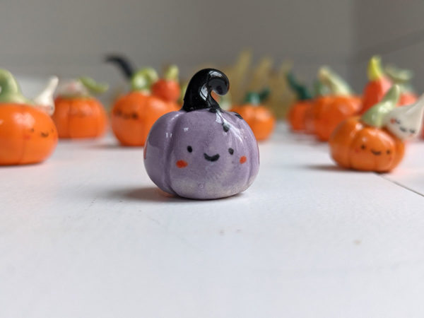 porcelain pumpkin figurine cute