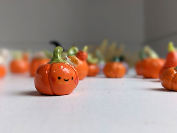 porcelain pumpkin figurine cute