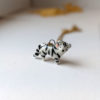 porcelain white tiger pendant