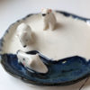 porcelain jewelry tray polar bear family