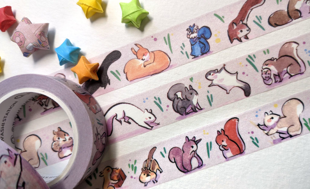 Squirrel Washi Tape, a creative and unique mother's day gift 