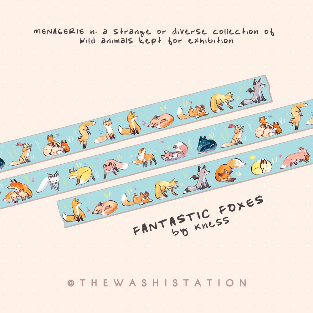 Animal Pattern Washi Tape - Fox