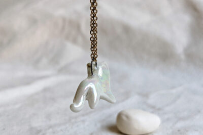 white panther pendant