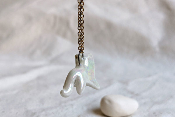 white panther pendant