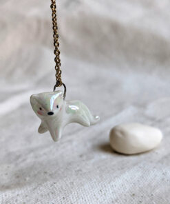 white panther pendant