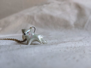 white panther pendant