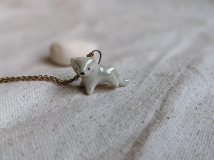 white panther pendant