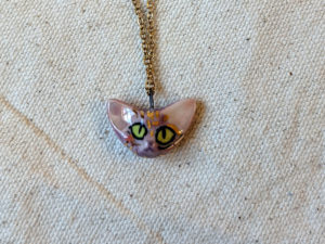 sphynx cat portrait pendant