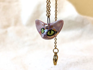 sphynx cat portrait pendant