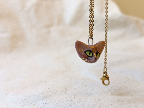 sphynx cat portrait pendant